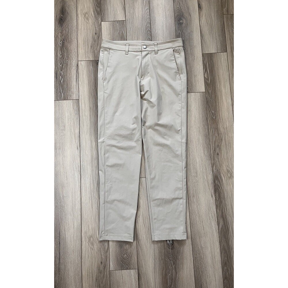Lululemon Pants Mens Sz 31” x 28” Tan Commission Slim Pant ABC Warpstreme